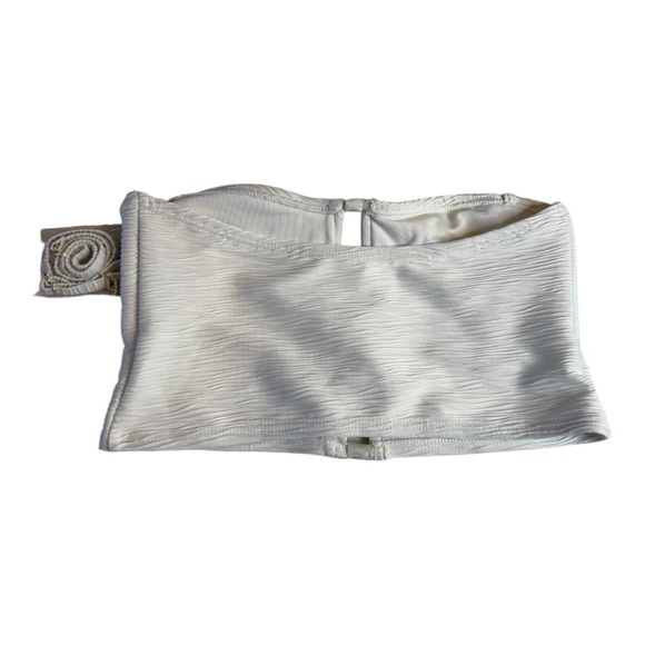 Carmen Marc Valvo Bandeau Crop Bikini Top - Wave Texture STYLE: C3S487 - Picture 9 of 12